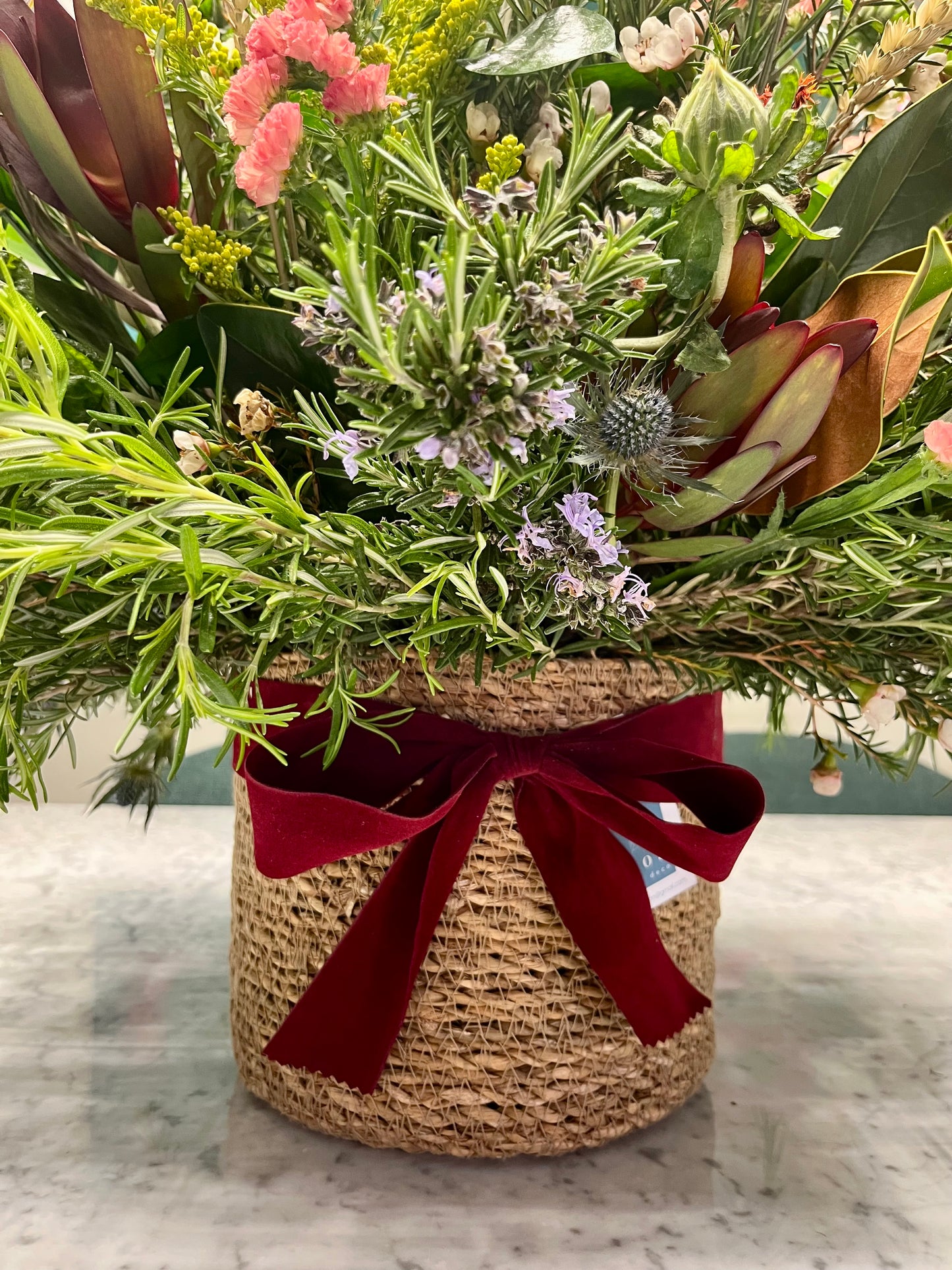 Centro Floral Silvestre en Base de Fibras Naturales