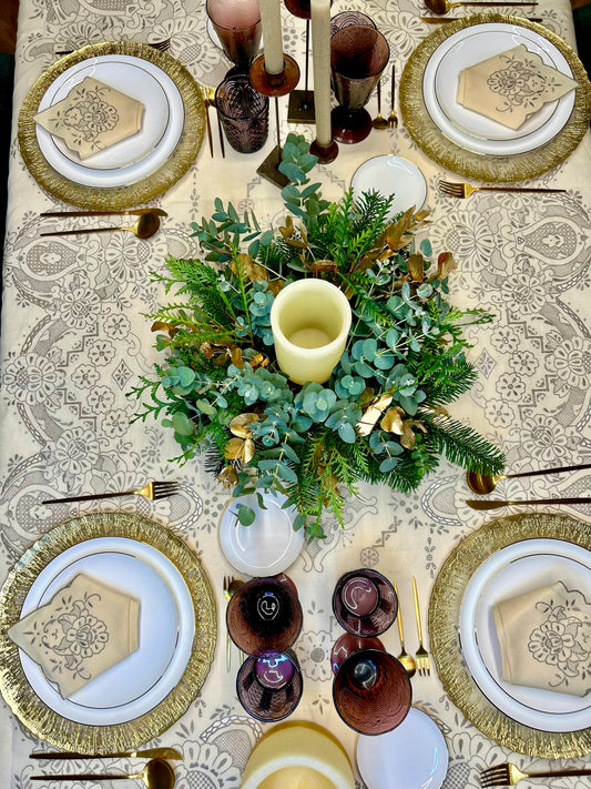 Centro de Mesa con Vela