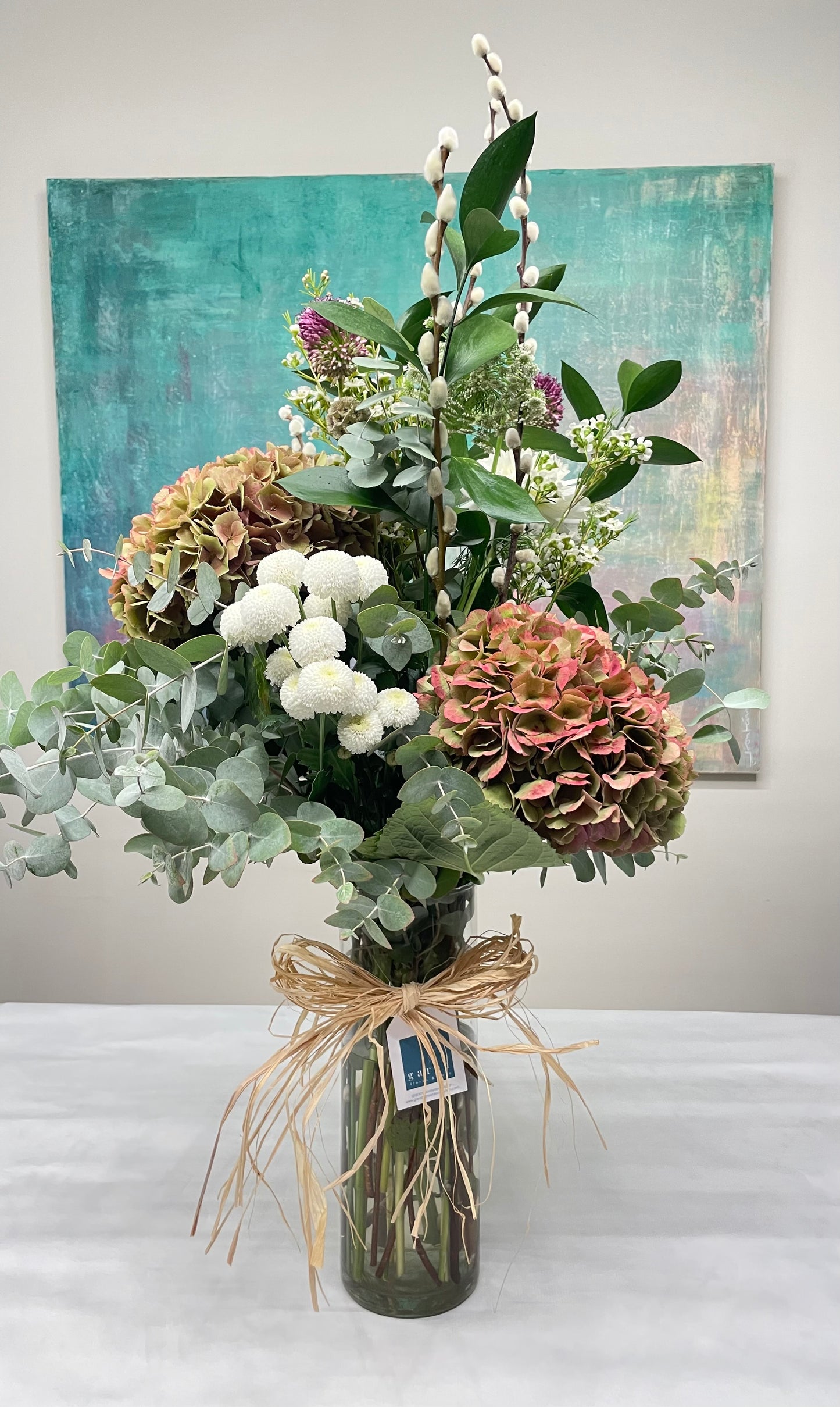 Arreglo Floral en Jarrón tonos Tierra