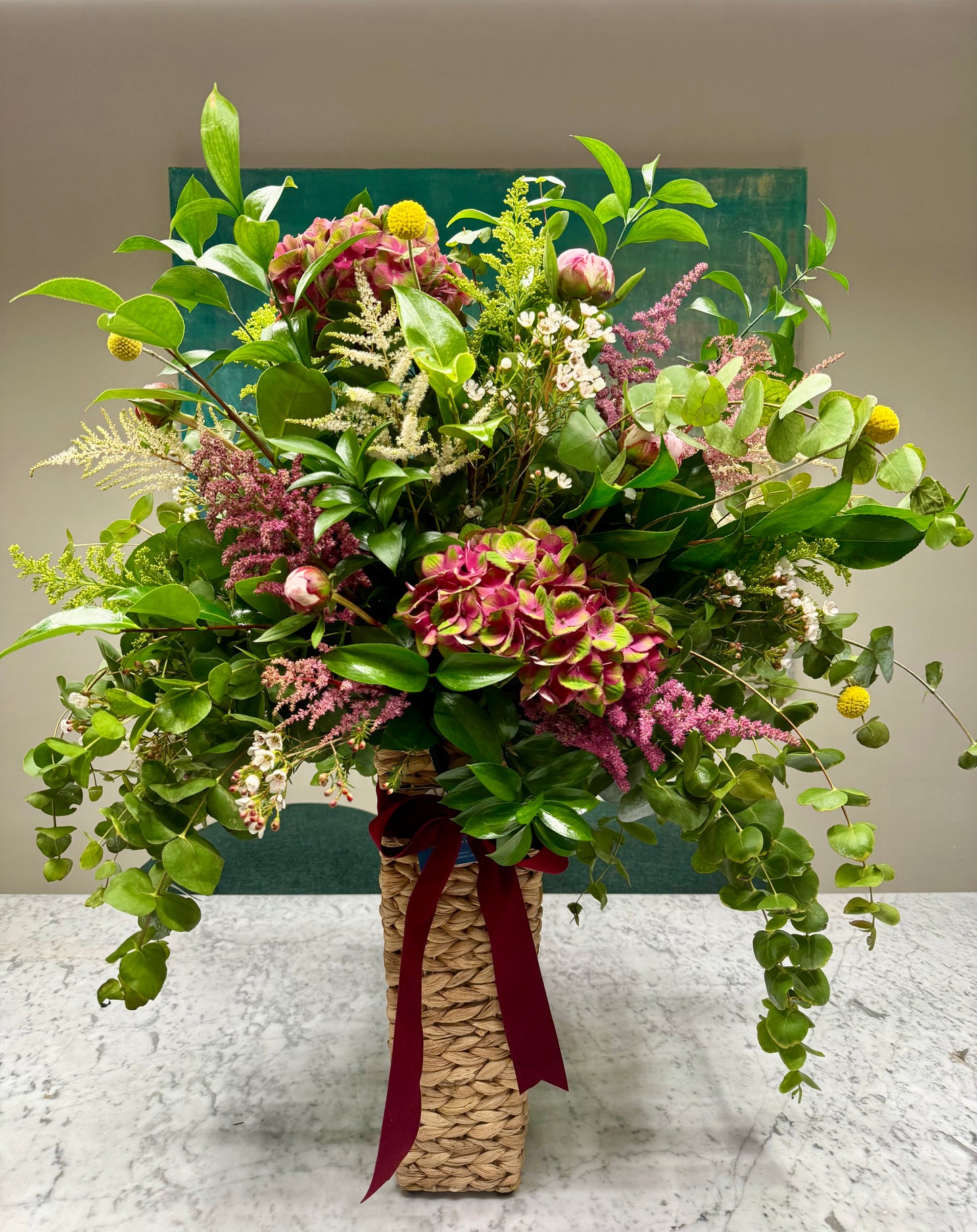 Arreglo Floral en base de yute