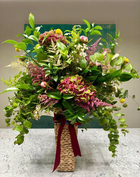 Arreglo Floral en base de yute