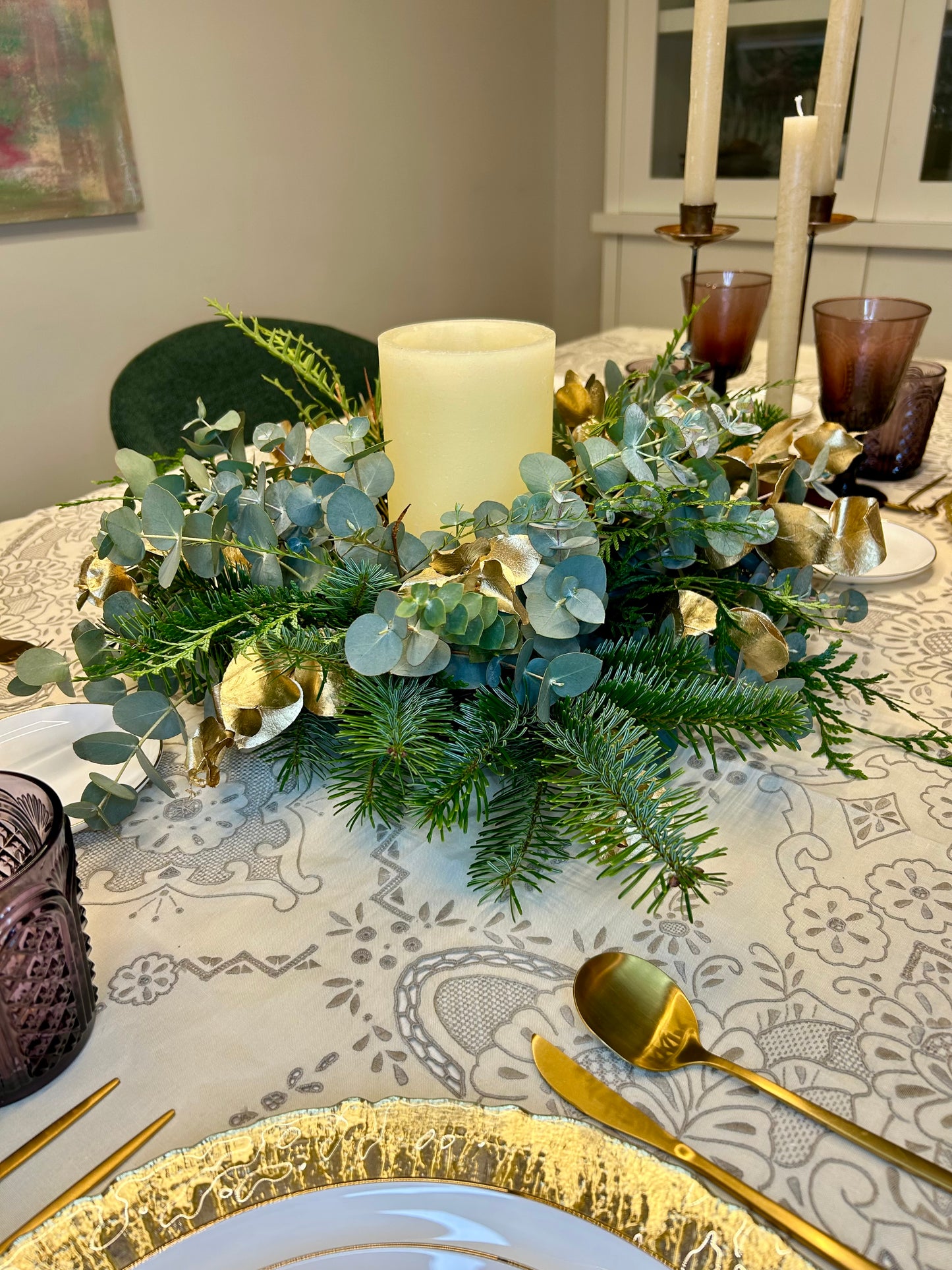 Centro de Mesa con Vela