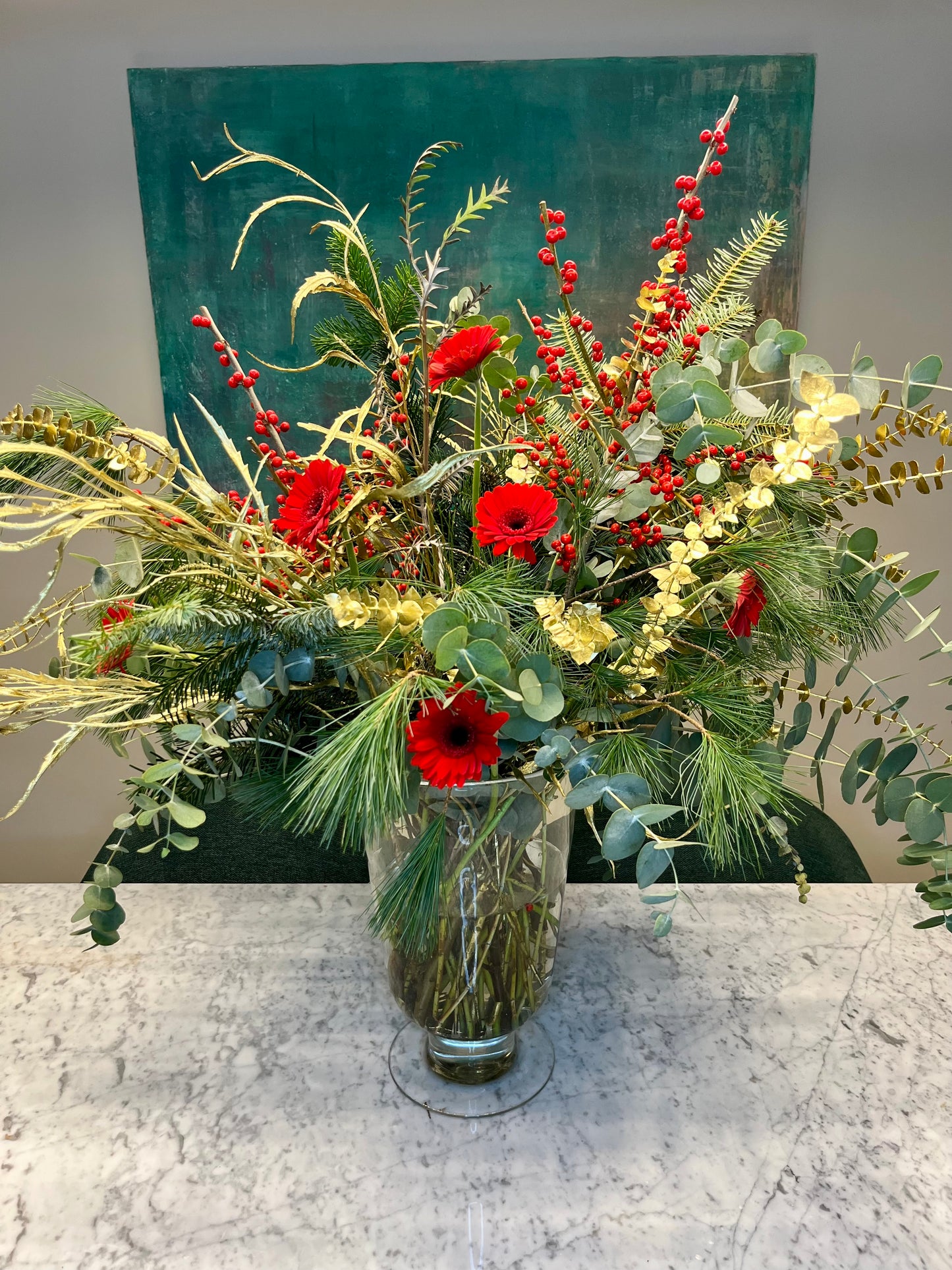 Centro Rojo y Dorado