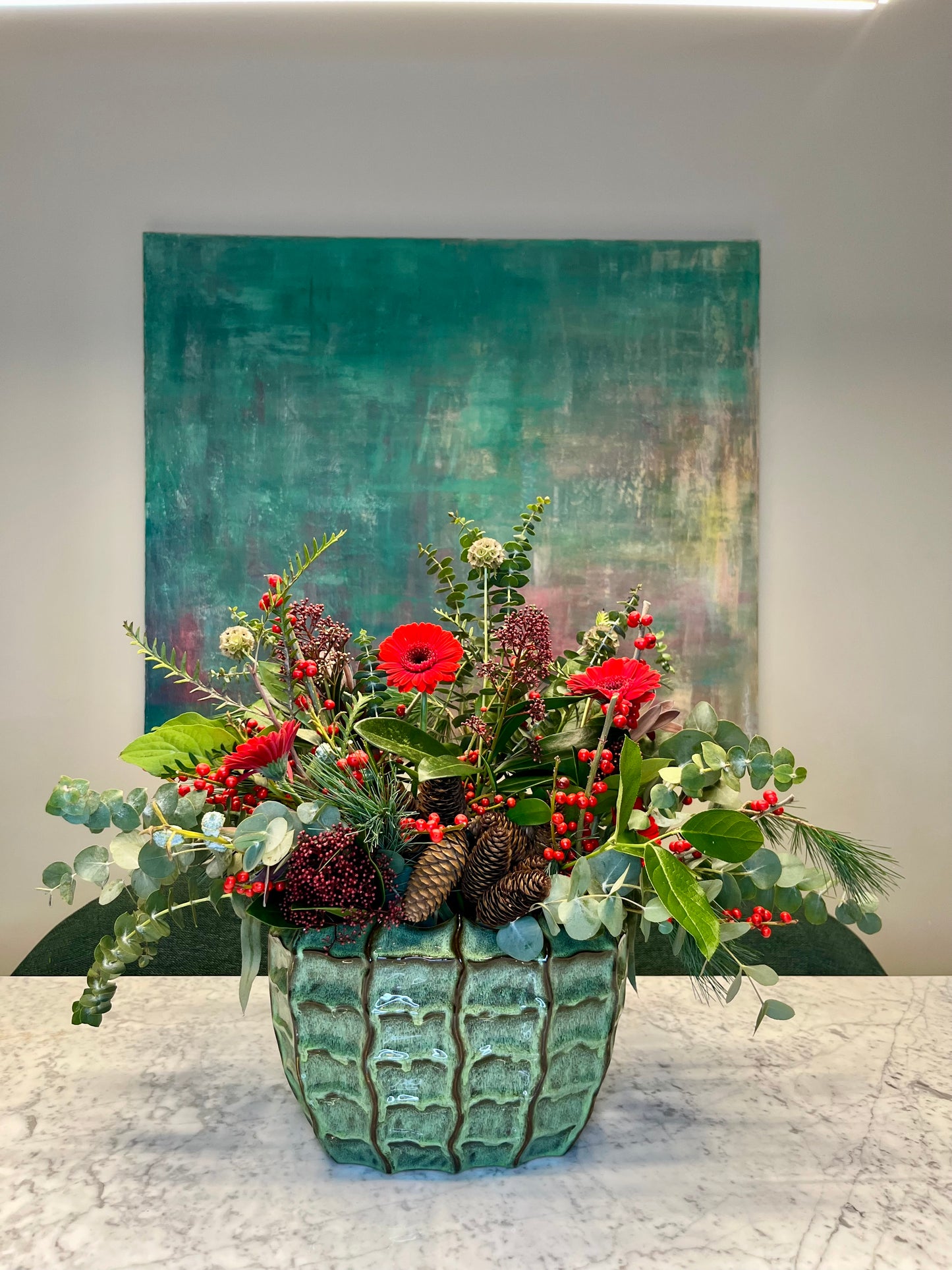 Arreglo Floral Navidad Gerberas