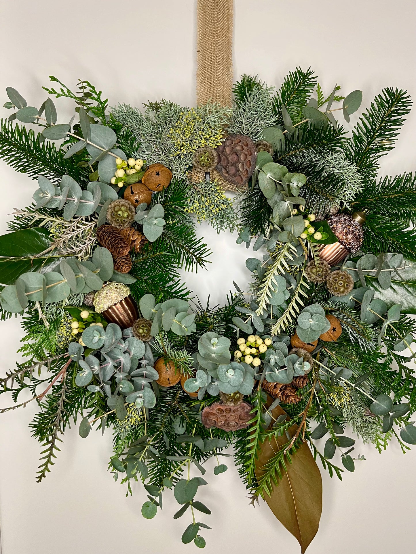 Corona de Navidad en Tonos Tierra