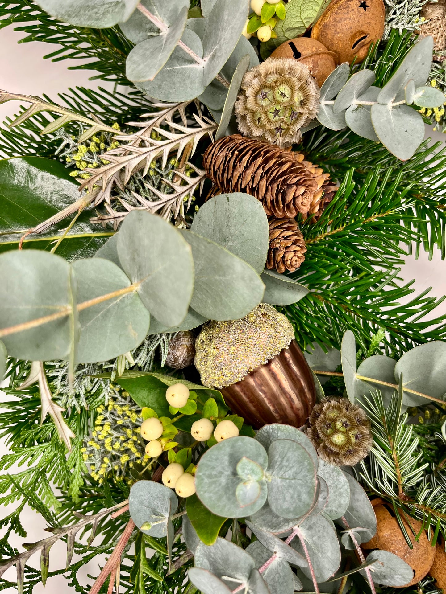 Corona de Navidad en Tonos Tierra