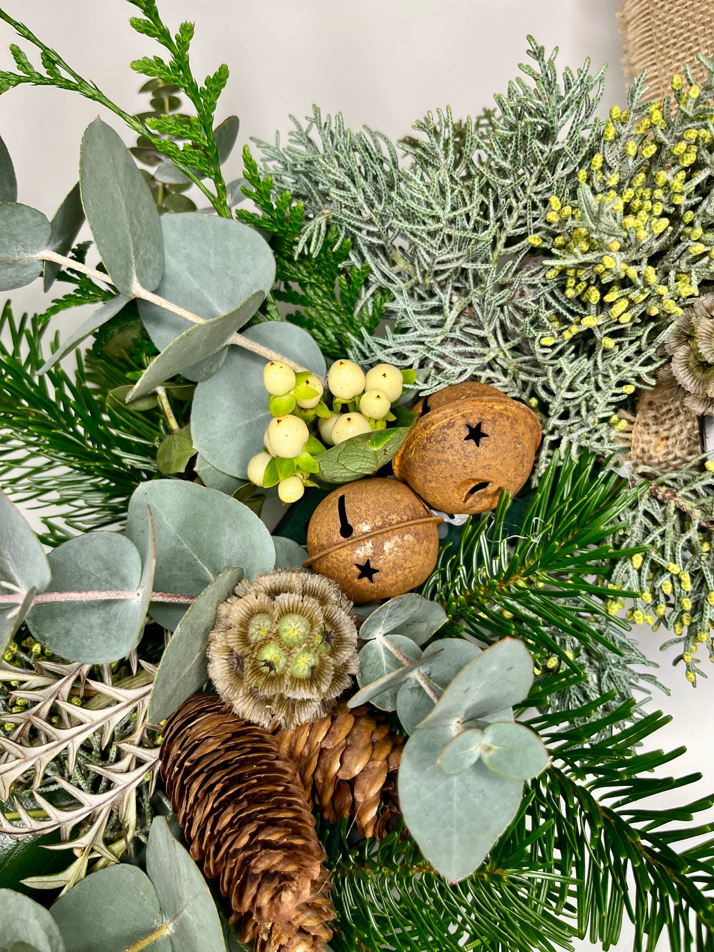 Corona de Navidad en Tonos Tierra