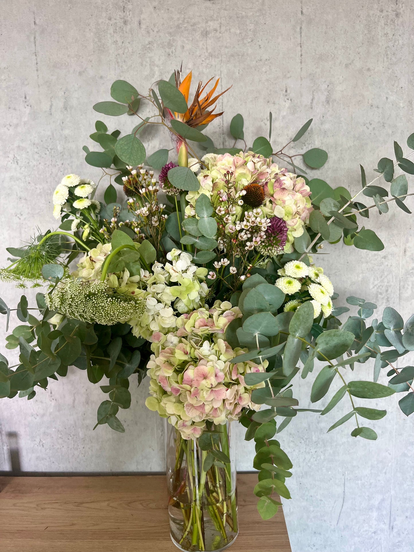 Arreglo floral en Jarrón Tonos Rosados