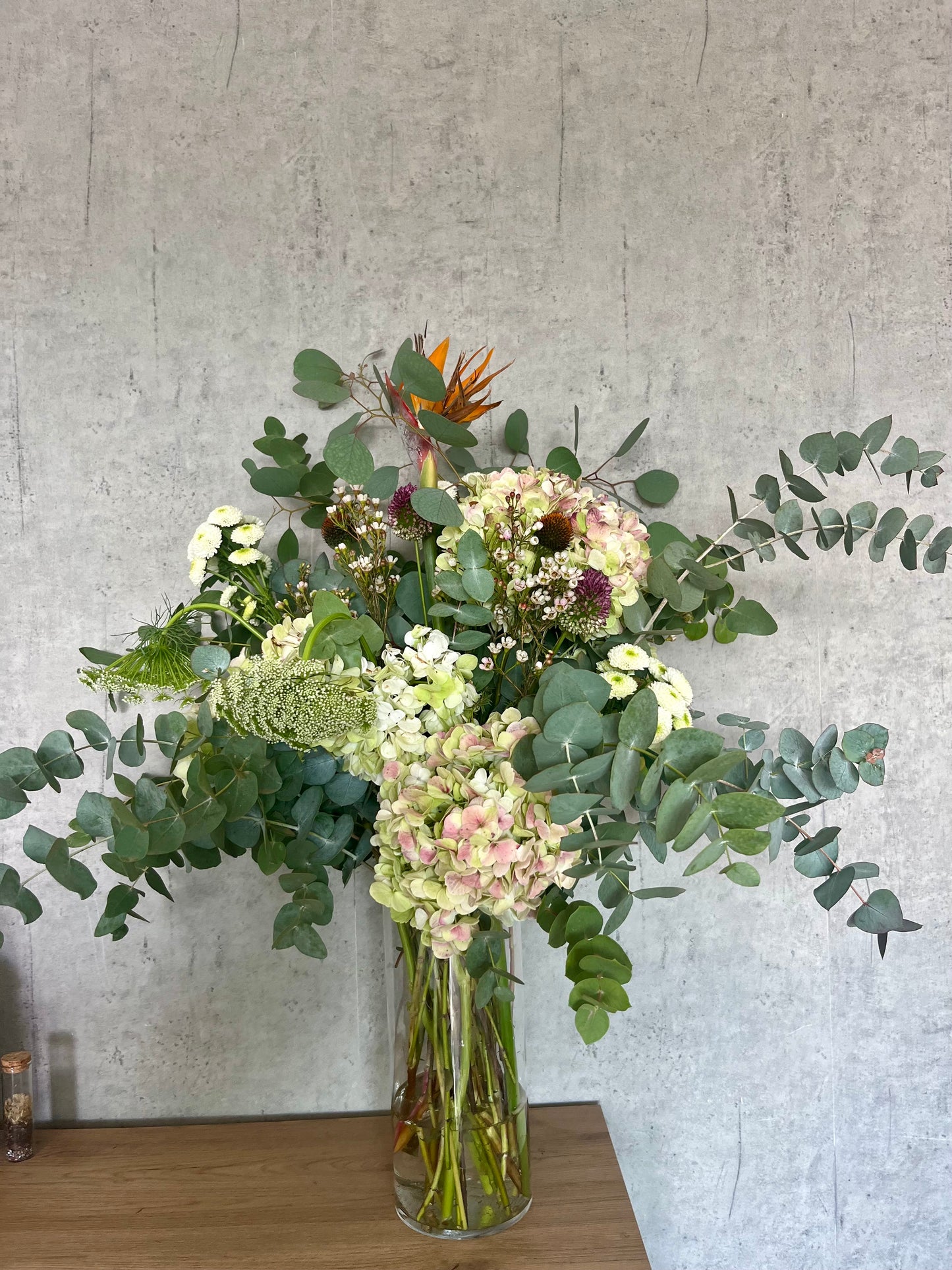 Arreglo floral en Jarrón Tonos Rosados